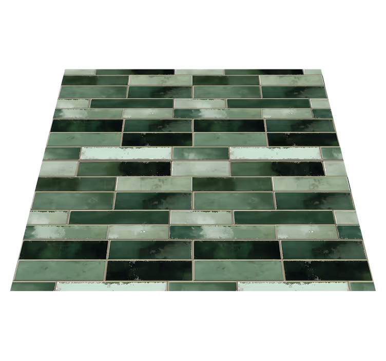 Hosszú zöld vinil szőnyeg fürdő esetében - TenStickers
