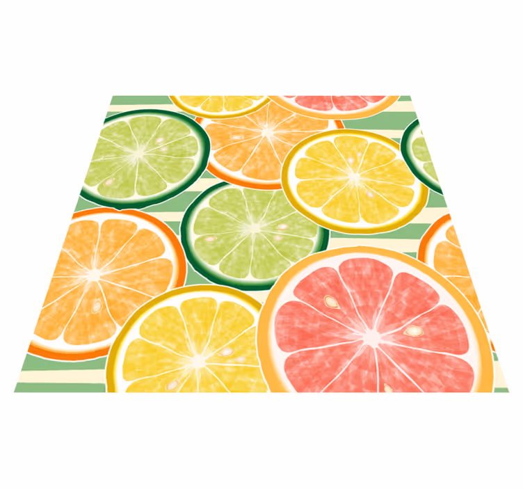 Citrus konyhai csempetapéta vinil szőnyeg konyha - TenStickers