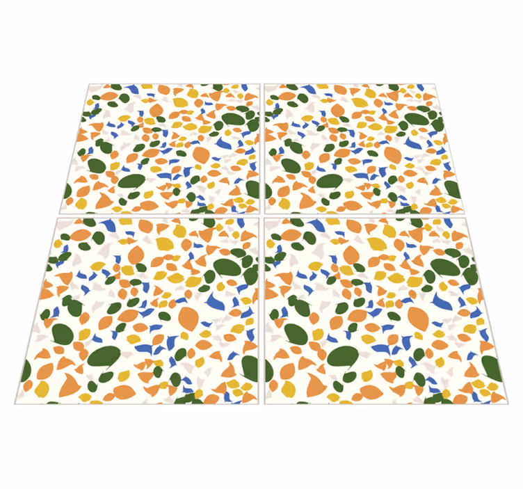 Terrazzo csempe vinil szőnyeg konyha - TenStickers