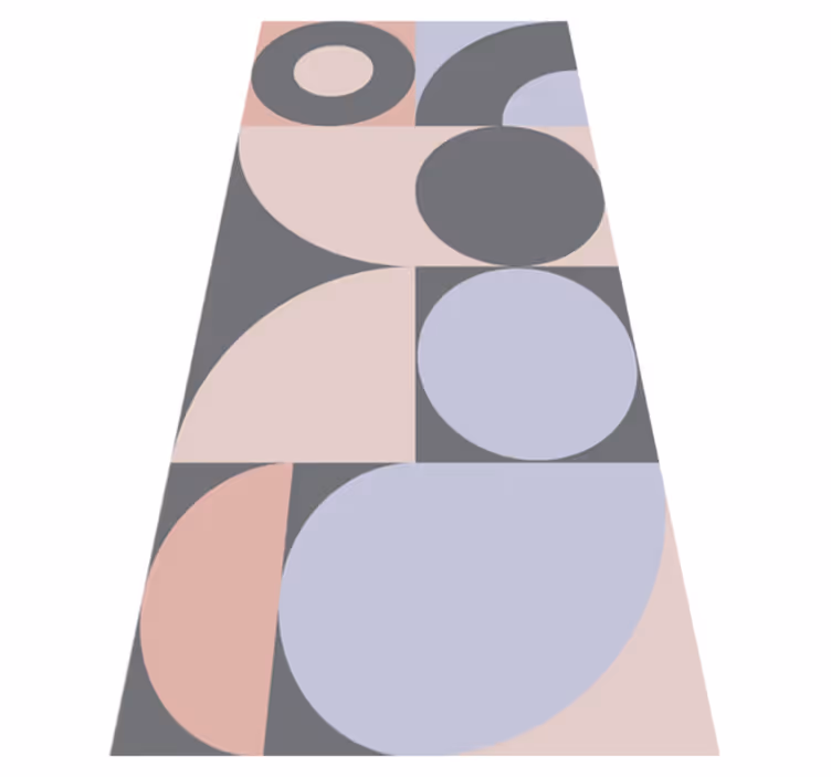 Geometrikus kör mintás vinil szőnyeg konyha - TenStickers