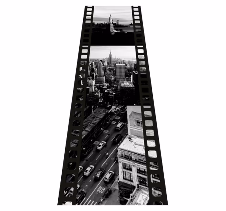 Nyc fotószalag kollázs vinil szőnyeg hálószoba - TenStickers