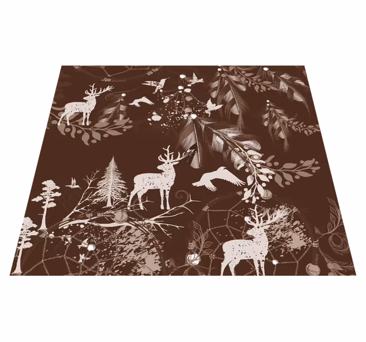 Díszes szarvas vinil szőnyeg hálószoba - TenStickers