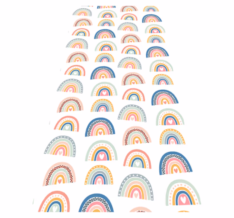 Színes minimalista szivárvány mintás vinil szőnyeg hálószoba - TenStickers