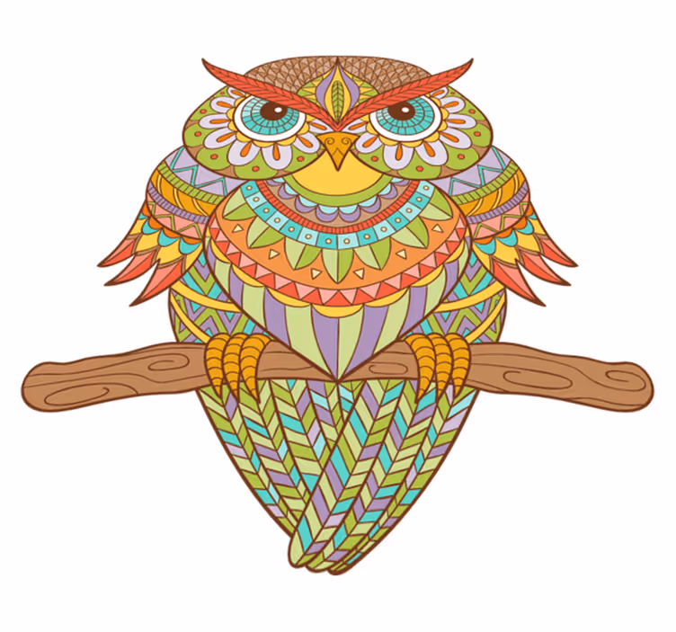Ave huichol vinil szőnyeg hálószoba - TenStickers