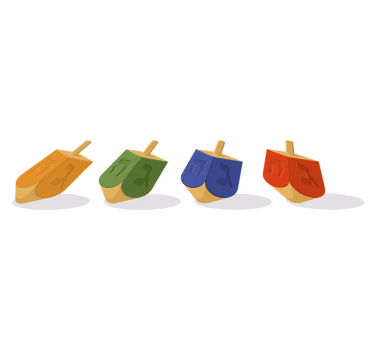 Dreidel vinil szőnyeg hálószoba - TenStickers
