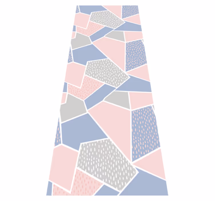 Skandináv geometrikus pasztell vinil szőnyeg - TenStickers