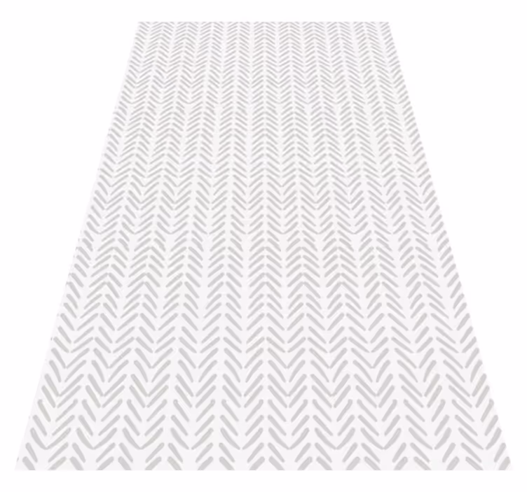 Szürke absztrakt vonalak zig-zag vinil szőnyeg skandináv - TenStickers