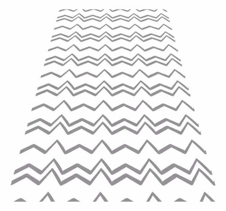 Irregular grey zig zag lines pattern vinil szőnyeg skandináv - TenStickers