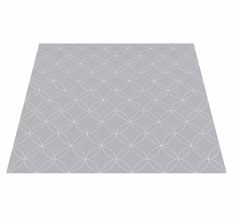 Szürke geometrikus absztrakt virágok vinil szőnyeg skandináv - TenStickers