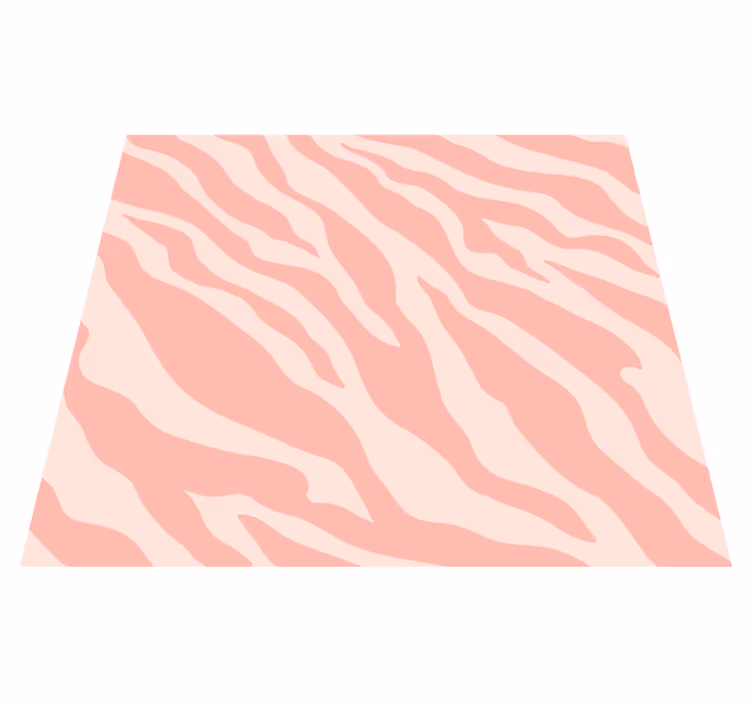 Rózsaszín zebra mintás vinil szőnyeg állat - TenStickers