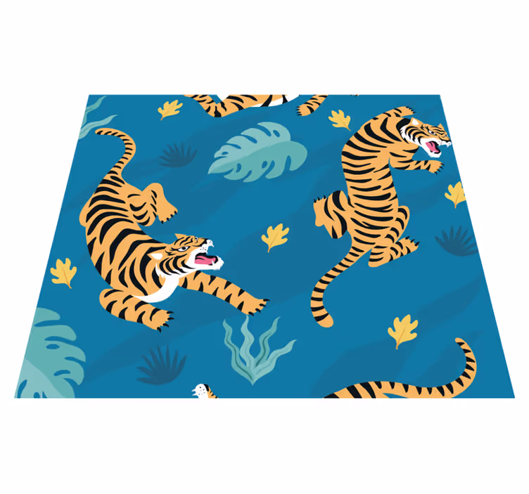 Tigris mintás vinil szőnyeg állat - TenStickers