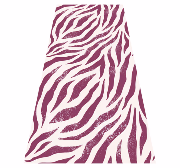 Lila és fehér zebra minta vinil szőnyeg állat - TenStickers