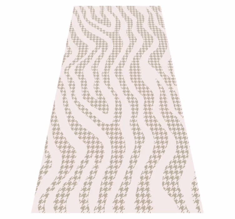 Beige szabálytalan zebra minta vinil szőnyeg állat - TenStickers