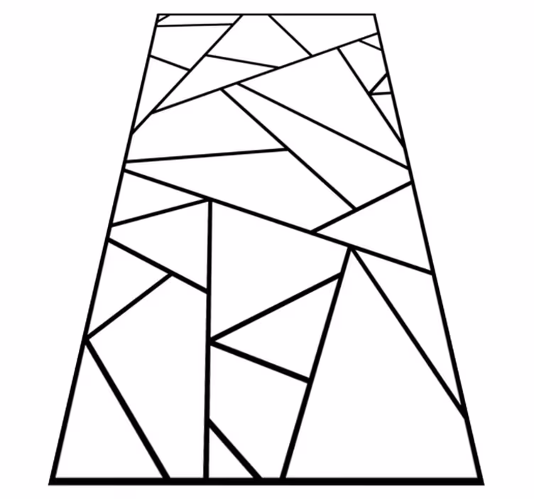 Modern vinil szőnyeg fekete geometrikus vonalakkal - TenStickers