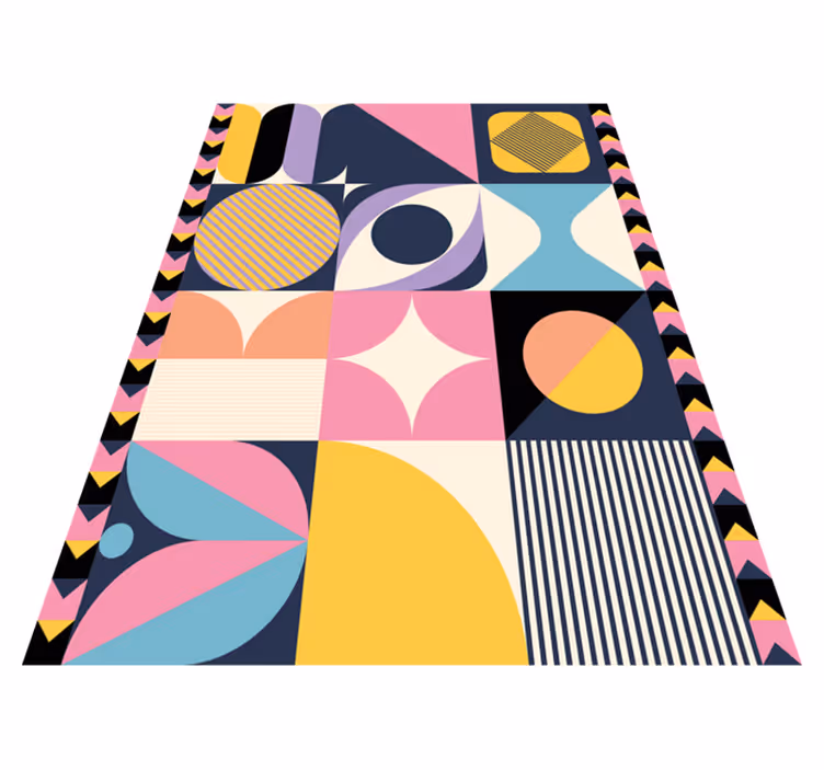 Modern vinil szőnyeg geometrikus művészettel - TenStickers
