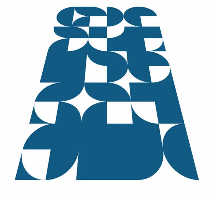 Kék kör geometrikus művészeti minta vinil szőnyeg modern - TenStickers