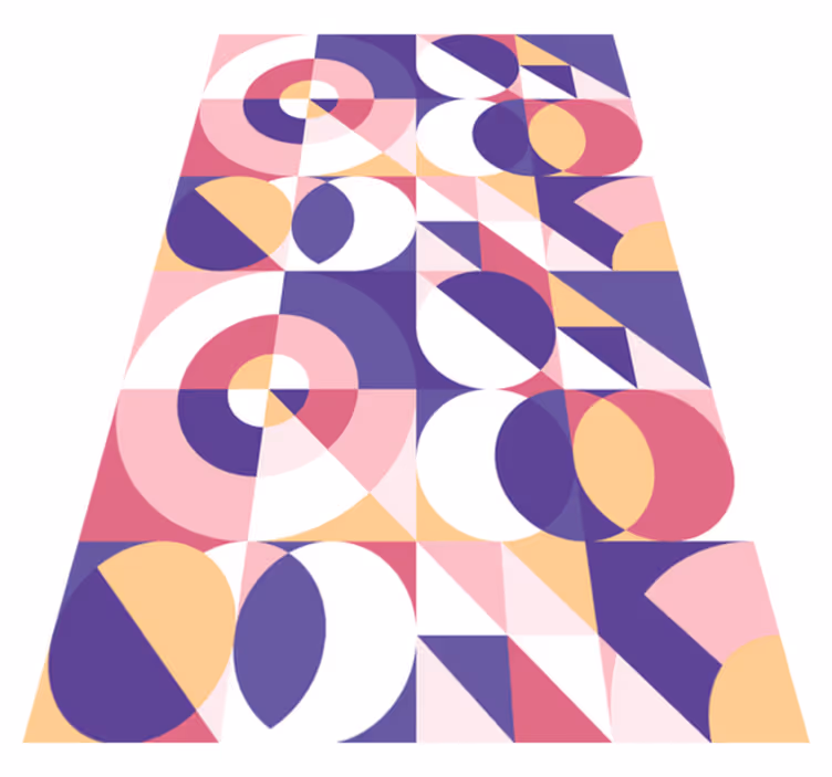 Modern vinil szőnyeg absztrakt geometriai figurákhoz - TenStickers