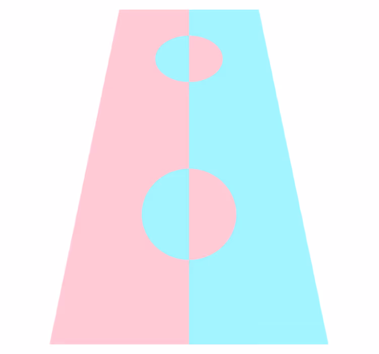 Modern vinil szőnyeg geometrikus kerek színblokk - TenStickers
