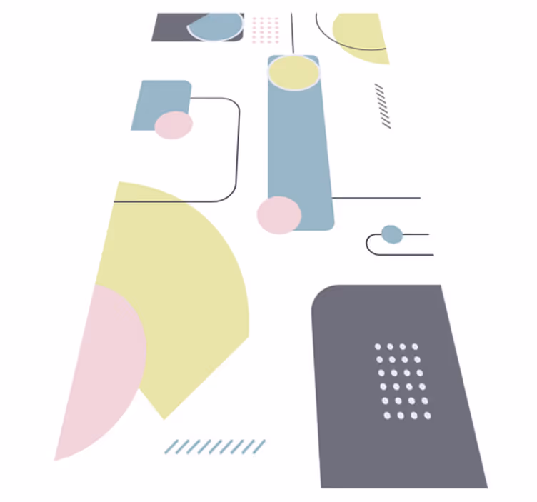 Modern vinil szőnyeg pasztell geometrikus háttérrel - TenStickers
