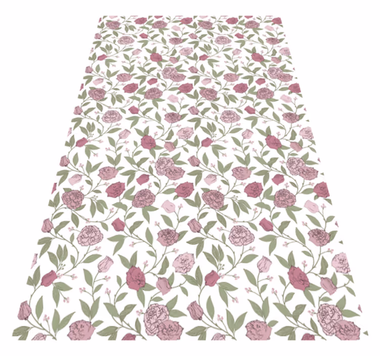 Pale pink vintage roses vinil szőnyeg szüret - TenStickers