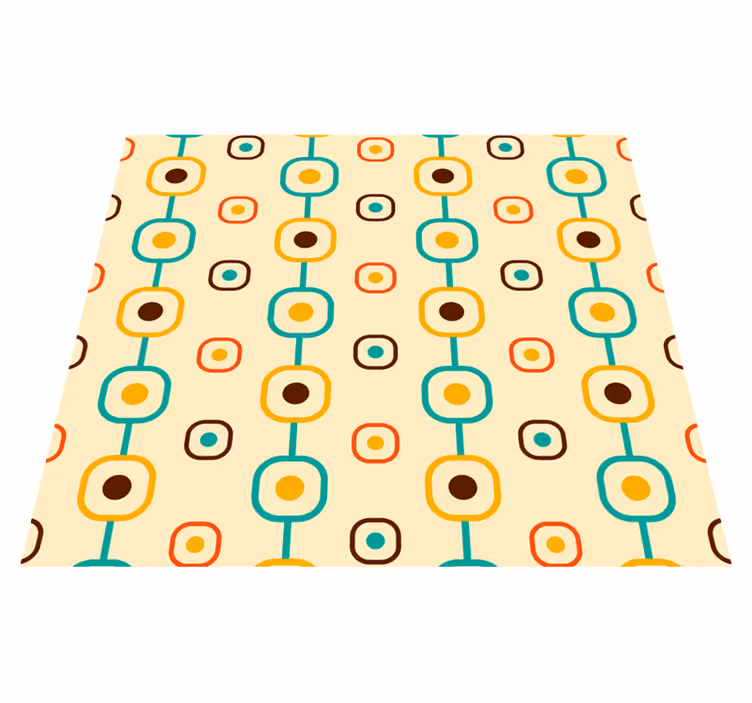 60-as geometrikus vinil szőnyeg szüret - TenStickers
