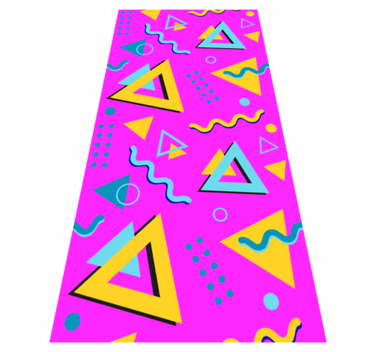 Memphis retro 80-as geometrikus formák vinil szőnyeg szüret - TenStickers