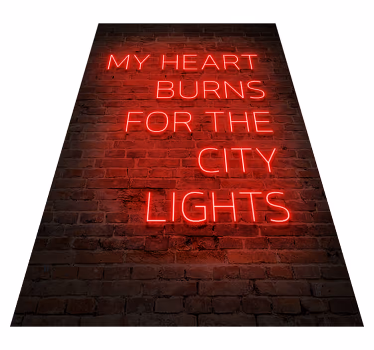 Neon feliratú vinil szőnyegek mondatokkal - TenStickers