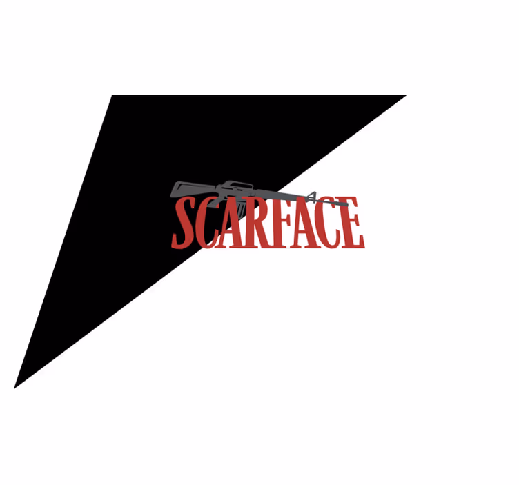 Scarface filmkép szöveggel ellátott vinilszőnyeg - TenStickers
