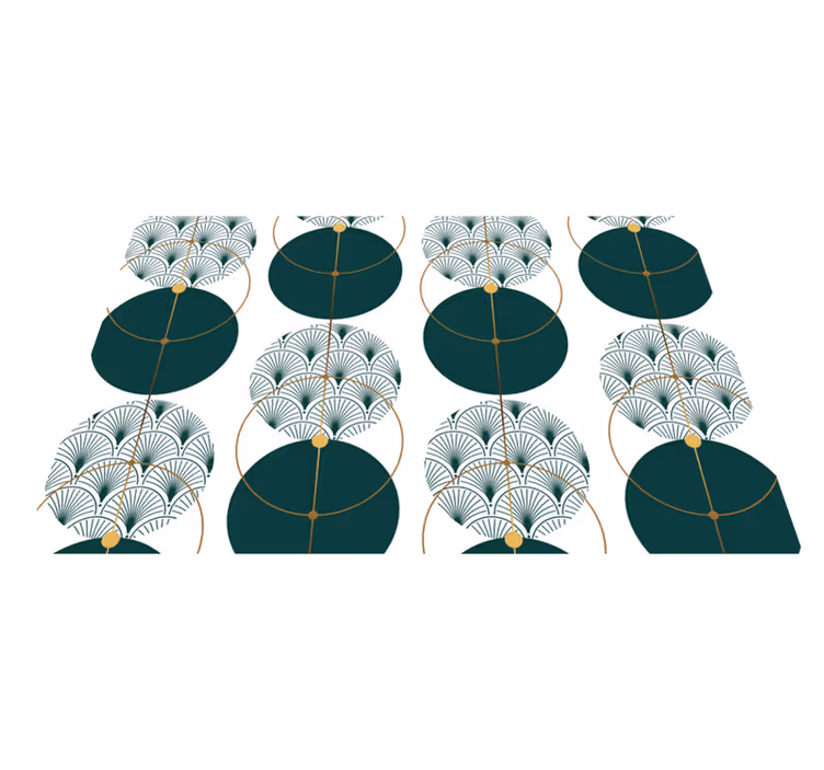 Glamour stílusú geometriai vinil szőnyeg - TenStickers