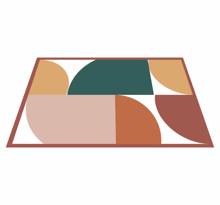 Absztrakt mintás geometriai vinil szőnyeg - TenStickers