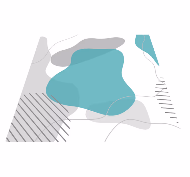 Kék és zöld falikép formák vinil szőnyeg geometriai - TenStickers