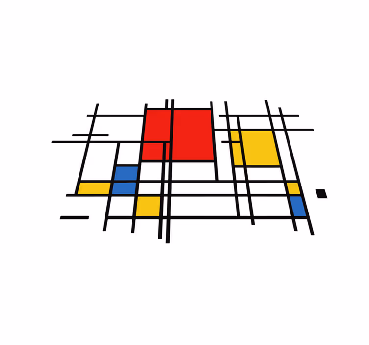 Vinil szőnyeg geometriai - geometrikus vonalak művészete - TenStickers