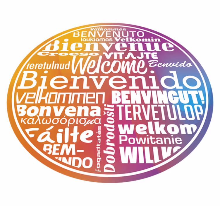 Üdvözlő szövegek vinil szőnyeg előszoba - TenStickers