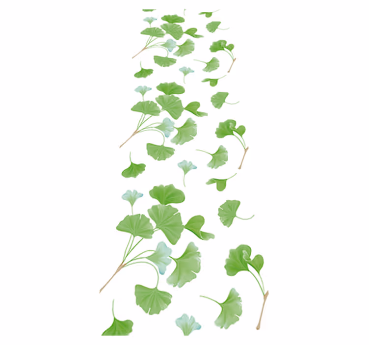 Ginkgo levelek olajfestékkel vinil szőnyeg előszoba - TenStickers