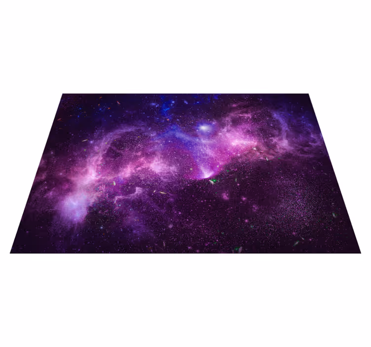 Absztrakt fröccsentett lila galaxis vinil szőnyeg - TenStickers