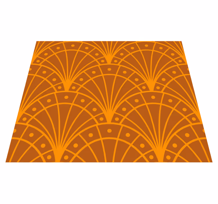 Elegáns narancs artdeco vinil szőnyeg - TenStickers