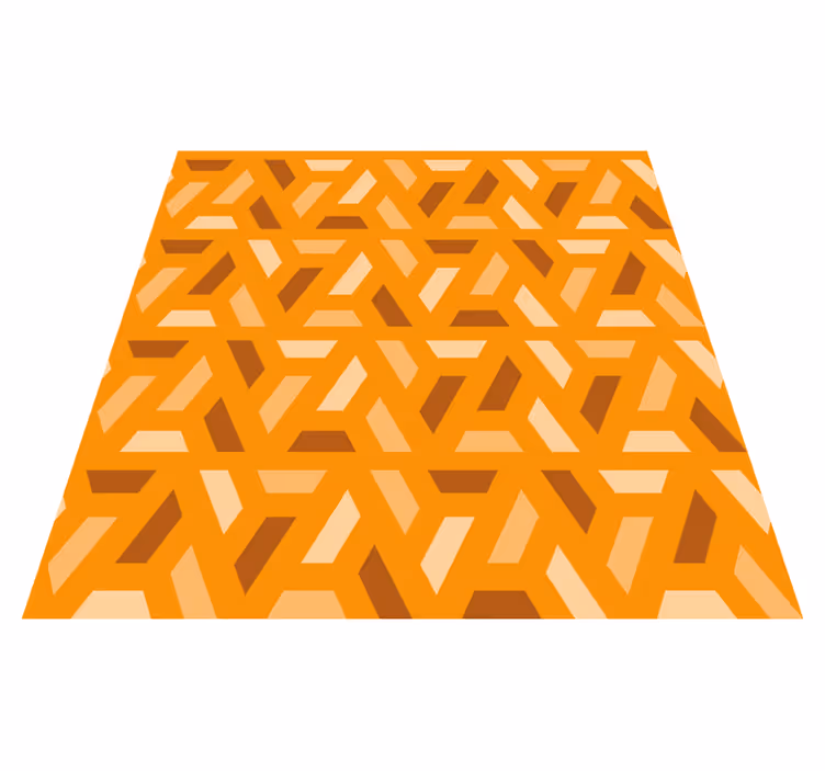 Vinil szőnyeg narancs geometrikus árnyalatokkal - TenStickers