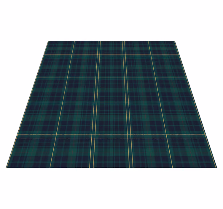 Sötétzöld tartan vinil szőnyeg zöld - TenStickers