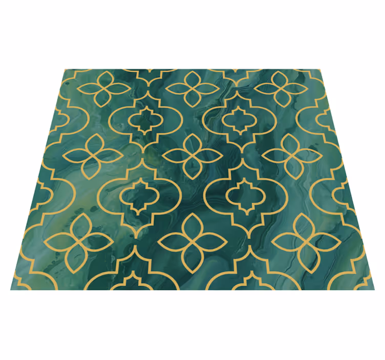 Turquoise vinil szőnyeg zöld - TenStickers