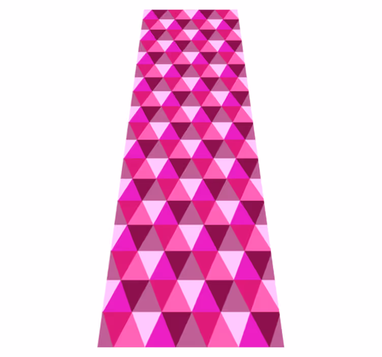 Fukszia geometrikus vinil szőnyeg rózsaszín - TenStickers