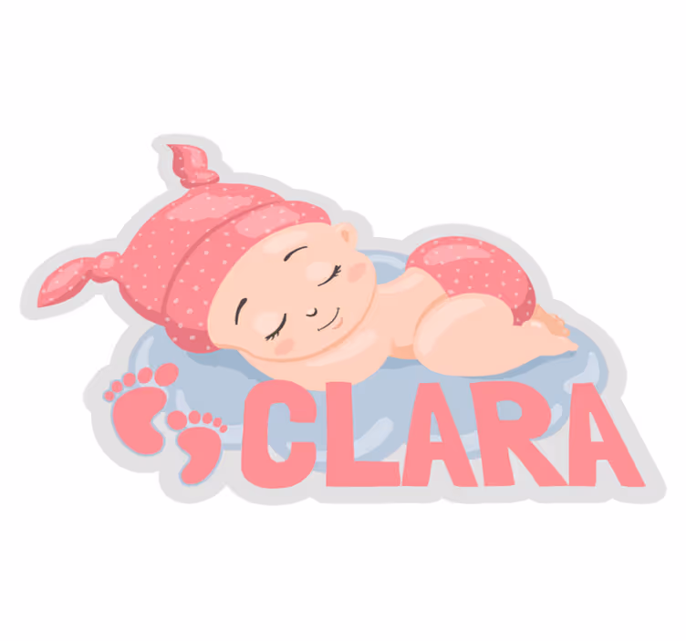 Testreszabható alvó baba vinyl szőnyeg - TenStickers