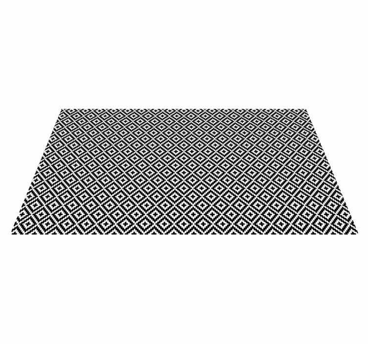 Geometrikus fekete-fehér design Vinil szőnyeg nappali - TenStickers