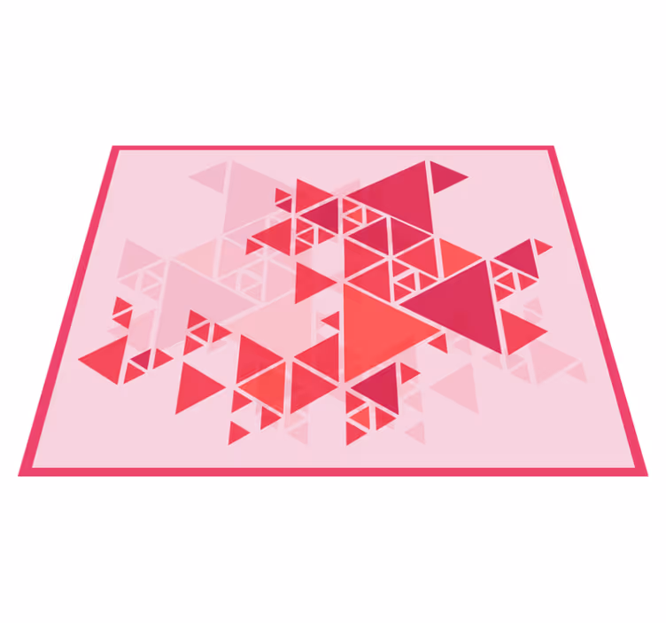 Geometriai Rózsaszín Átfedő Háromszögek - TenStickers