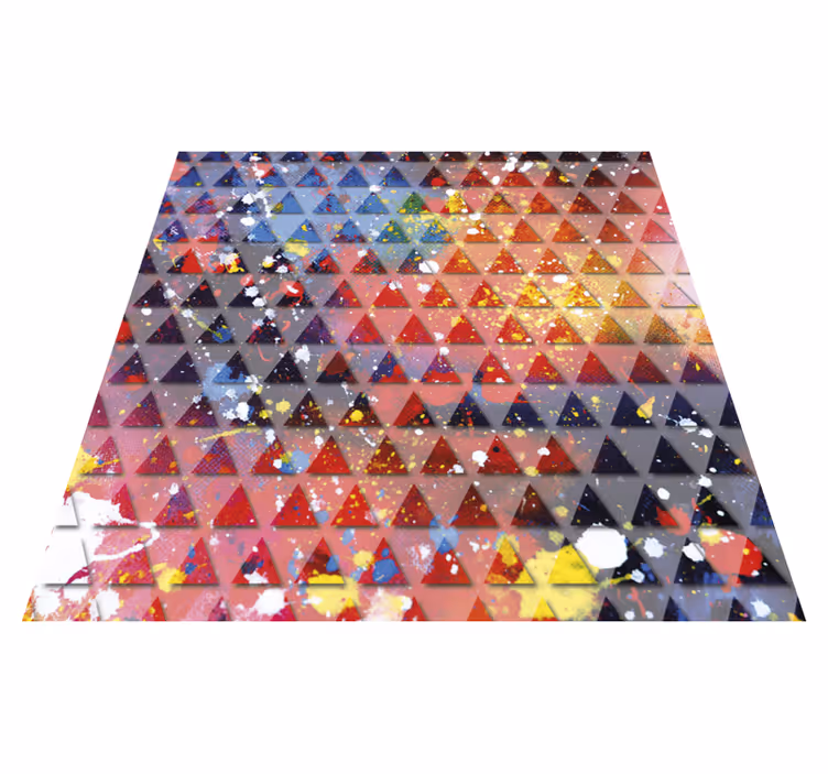 Absztrakt háromszög mozaik vinil szőnyeg geometriai - TenStickers