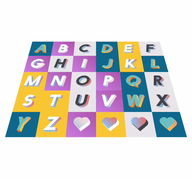 Színes ábécé játszótér vinil szőnyeg hálószoba - TenStickers