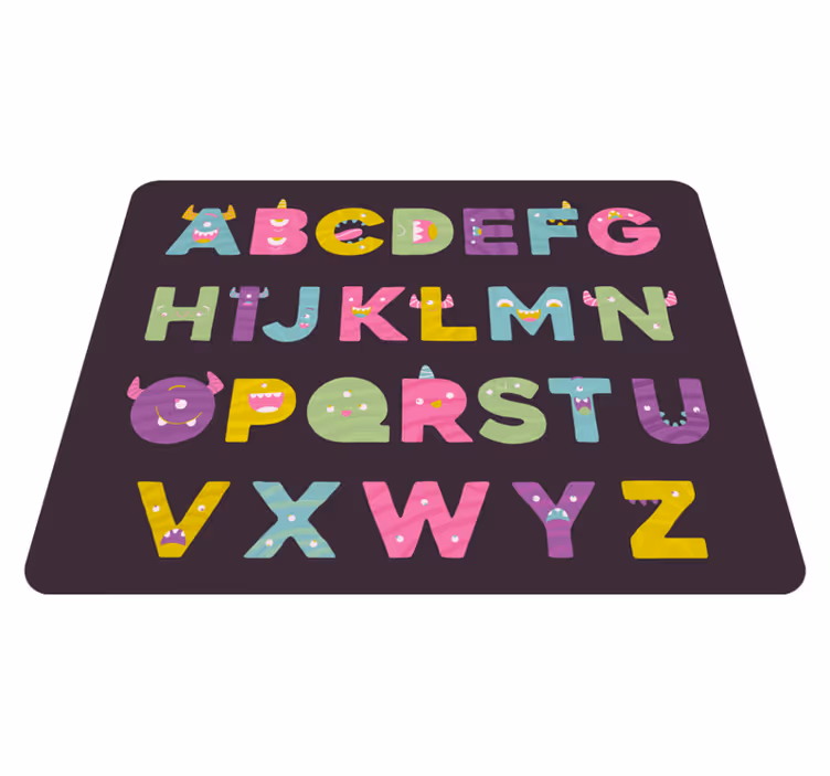 ábécé oktatási tervezés vinil szőnyeg hálószoba - TenStickers