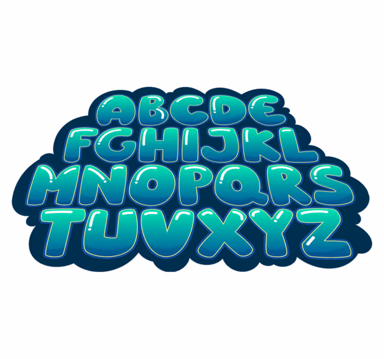 vinil szőnyeg ábécé ábécé felhő - TenStickers