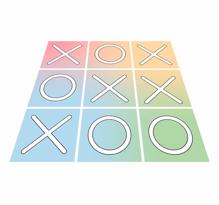Tic tac toe vinyl szőnyeg játék - TenStickers