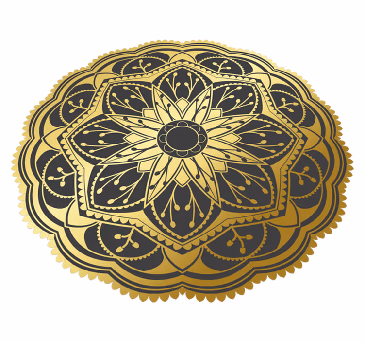 Arany mandala minta vinil szőnyeg mandala - TenStickers