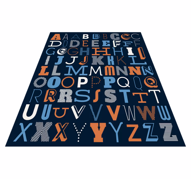 Tipográfiai ábécé vinyl mat abc - TenStickers